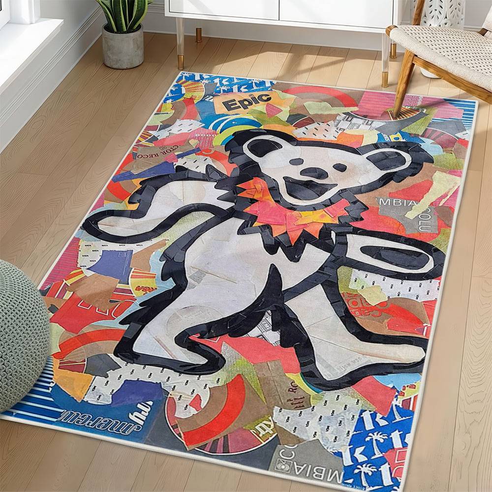 Grateful Dead Area Rug Non-slip Rock Music Carpet Gift Idea For Fans GFD49