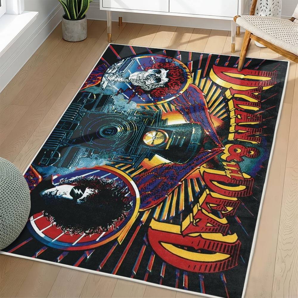 Grateful Dead Area Rug Non-slip Rock Music Carpet Gift Idea For Fans GFD50