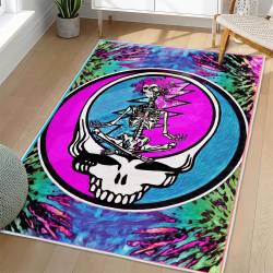 Grateful Dead Area Rug Non-slip Rock Music Carpet Gift Idea For Fans GFD51
