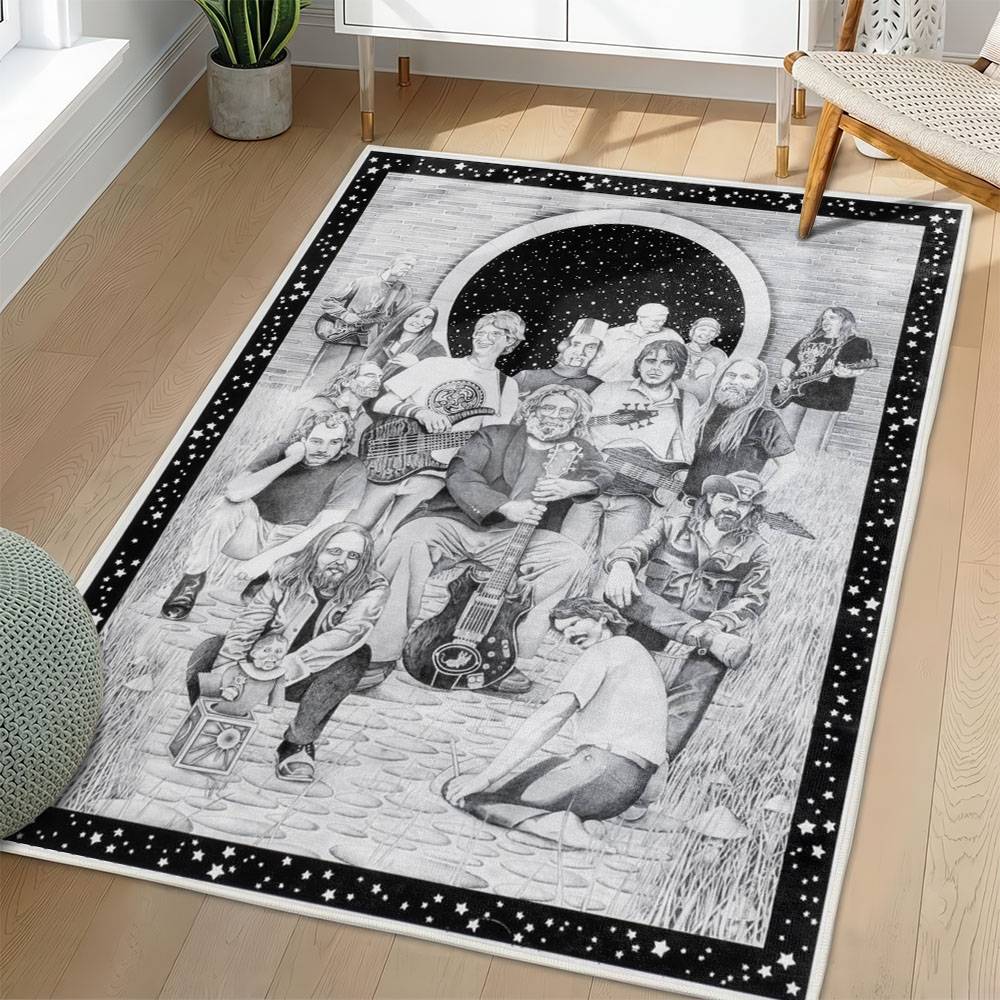 Grateful Dead Area Rug Non-slip Rock Music Carpet Gift Idea For Fans GFD52