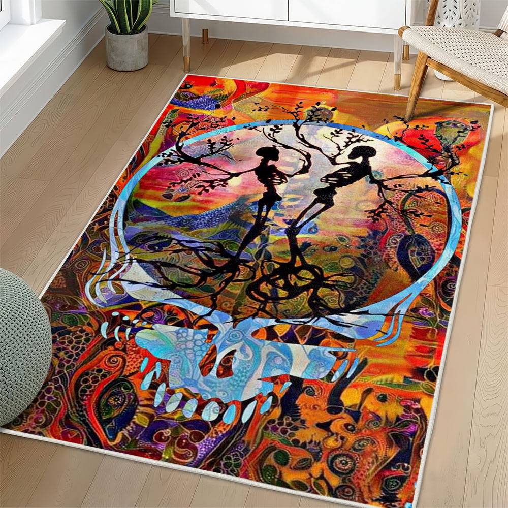 Grateful Dead Area Rug Non-slip Rock Music Carpet Gift Idea For Fans GFD53