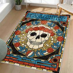 Grateful Dead Area Rug Non-slip Rock Music Carpet Gift Idea For Fans GFD54