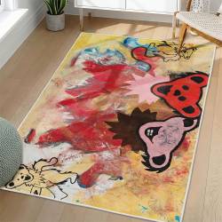 Grateful Dead Area Rug Non-slip Rock Music Carpet Gift Idea For Fans GFD55