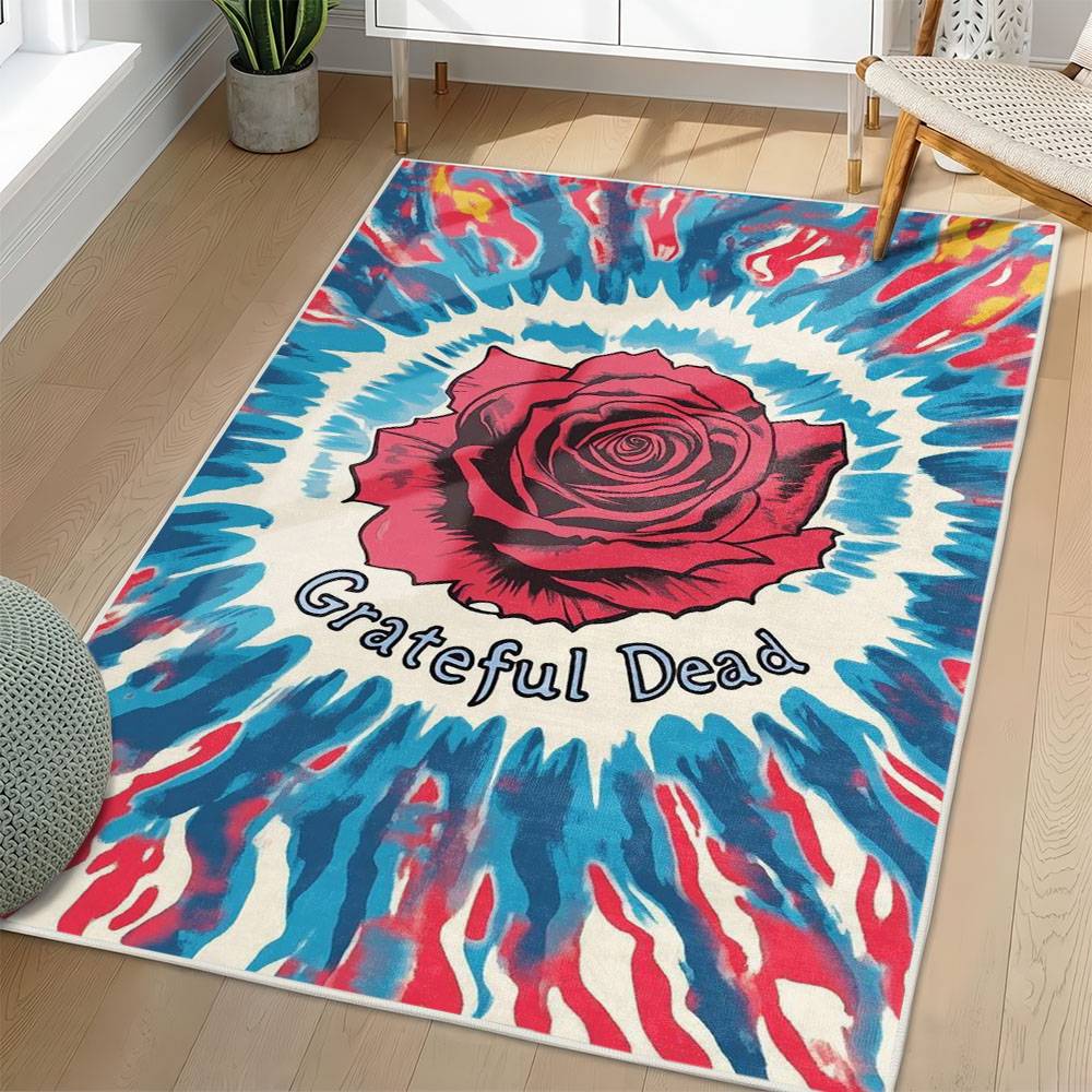 Grateful Dead Area Rug Non-slip Rock Music Carpet Gift Idea For Fans GFD56