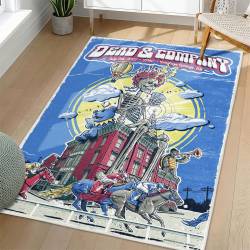 Grateful Dead Area Rug Non-slip Rock Music Carpet Gift Idea For Fans GFD59