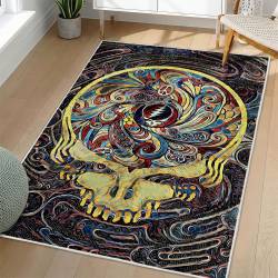Grateful Dead Area Rug Non-slip Rock Music Carpet Gift Idea For Fans GFD60