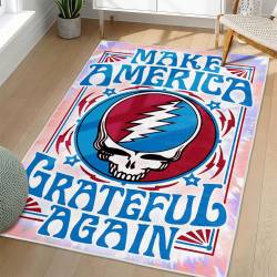 Grateful Dead Area Rug Non-slip Rock Music Carpet Gift Idea For Fans GFD64