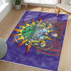 Grateful Dead Area Rug Non-slip Rock Music Carpet Gift Idea For Fans GFD65