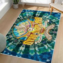Grateful Dead Area Rug Non-slip Rock Music Carpet Gift Idea For Fans GFD66