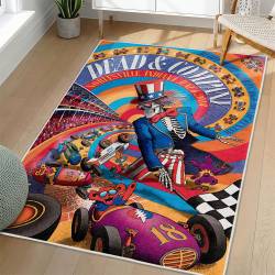 Grateful Dead Area Rug Non-slip Rock Music Carpet Gift Idea For Fans GFD67