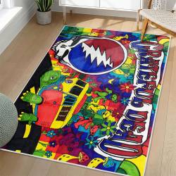 Grateful Dead Area Rug Non-slip Rock Music Carpet Gift Idea For Fans GFD68