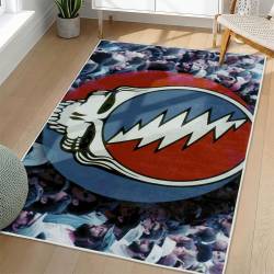Grateful Dead Area Rug Non-slip Rock Music Carpet Gift Idea For Fans GFD69