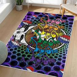 Grateful Dead Area Rug Non-slip Rock Music Carpet Gift Idea For Fans GFD70