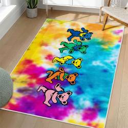 Grateful Dead Area Rug Non-slip Rock Music Carpet Gift Idea For Fans GFD76