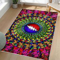 Grateful Dead Area Rug Non-slip Rock Music Carpet Gift Idea For Fans GFD86