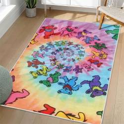 Grateful Dead Area Rug Non-slip Rock Music Carpet Gift Idea For Fans GFD87