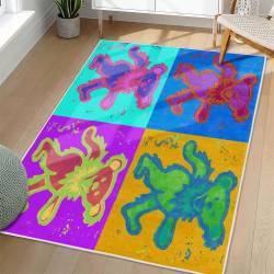 Grateful Dead Area Rug Non-slip Rock Music Carpet Gift Idea For Fans GFD88