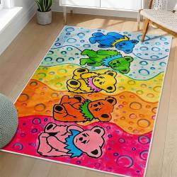 Grateful Dead Area Rug Non-slip Rock Music Carpet Gift Idea For Fans GFD90
