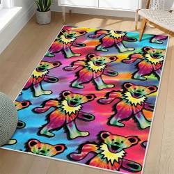 Grateful Dead Area Rug Non-slip Rock Music Carpet Gift Idea For Fans GFD93