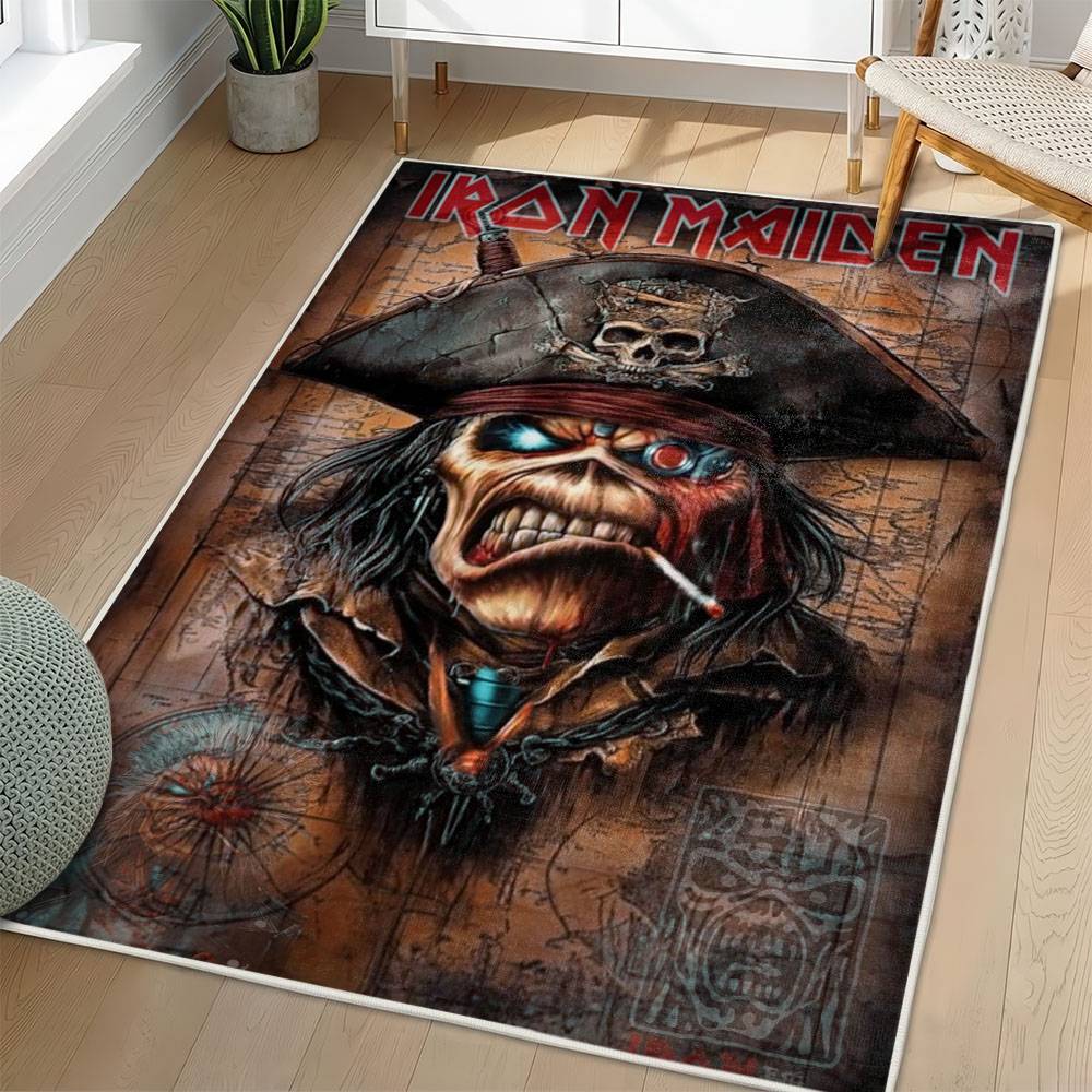 Iron Maiden Area Rug Non-slip Heavy Metal Music Carpet Gift Idea For Fans IM102