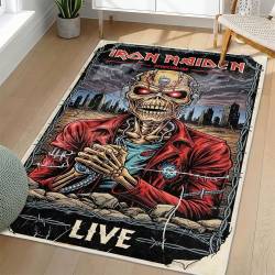 Iron Maiden Area Rug Non-slip Heavy Metal Music Carpet Gift Idea For Fans IM103