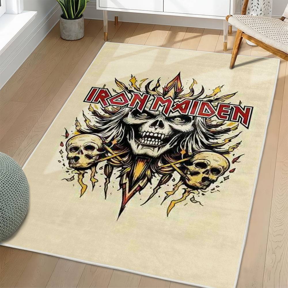 Iron Maiden Area Rug Non-slip Heavy Metal Music Carpet Gift Idea For Fans IM106