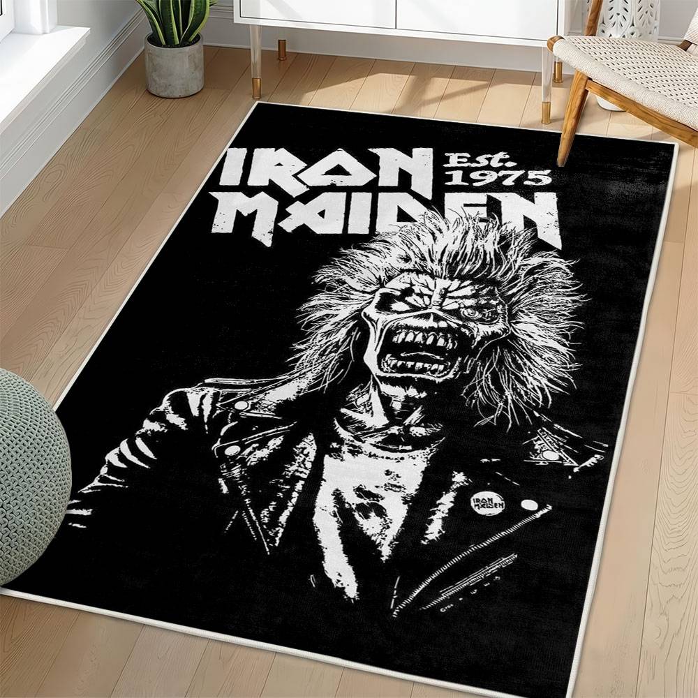 Iron Maiden Area Rug Non-slip Heavy Metal Music Carpet Gift Idea For Fans IM107
