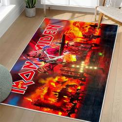 Iron Maiden Area Rug Non-slip Heavy Metal Music Carpet Gift Idea For Fans IM110