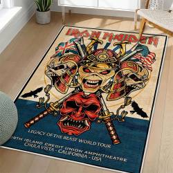 Iron Maiden Area Rug Non-slip Heavy Metal Music Carpet Gift Idea For Fans IM113