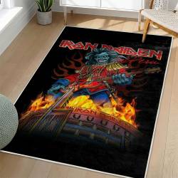Iron Maiden Area Rug Non-slip Heavy Metal Music Carpet Gift Idea For Fans IM123