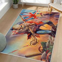 Iron Maiden Area Rug Non-slip Heavy Metal Music Carpet Gift Idea For Fans IM131