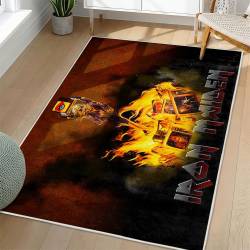 Iron Maiden Area Rug Non-slip Heavy Metal Music Carpet Gift Idea For Fans IM132