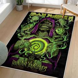Iron Maiden Area Rug Non-slip Heavy Metal Music Carpet Gift Idea For Fans IM148