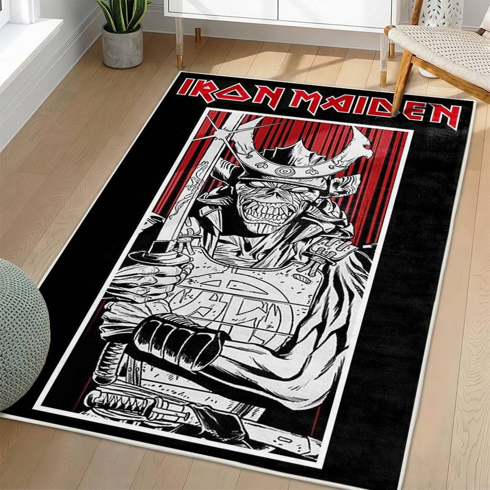 Iron Maiden Area Rug Non-slip Heavy Metal Music Carpet Gift Idea For Fans IM151