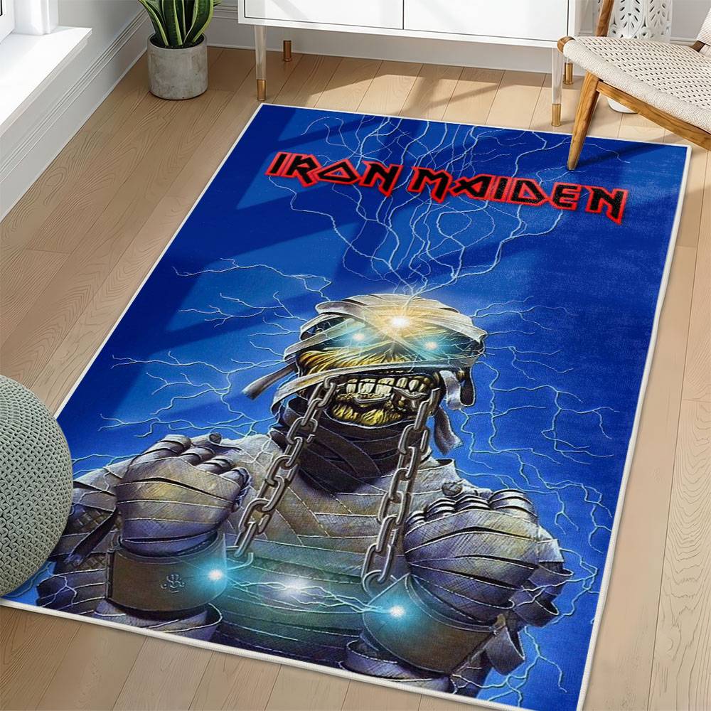 Iron Maiden Area Rug Non-slip Heavy Metal Music Carpet Gift Idea For Fans IM152