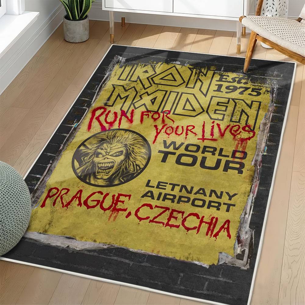 Iron Maiden Area Rug Non-slip Heavy Metal Music Carpet Gift Idea For Fans IM162