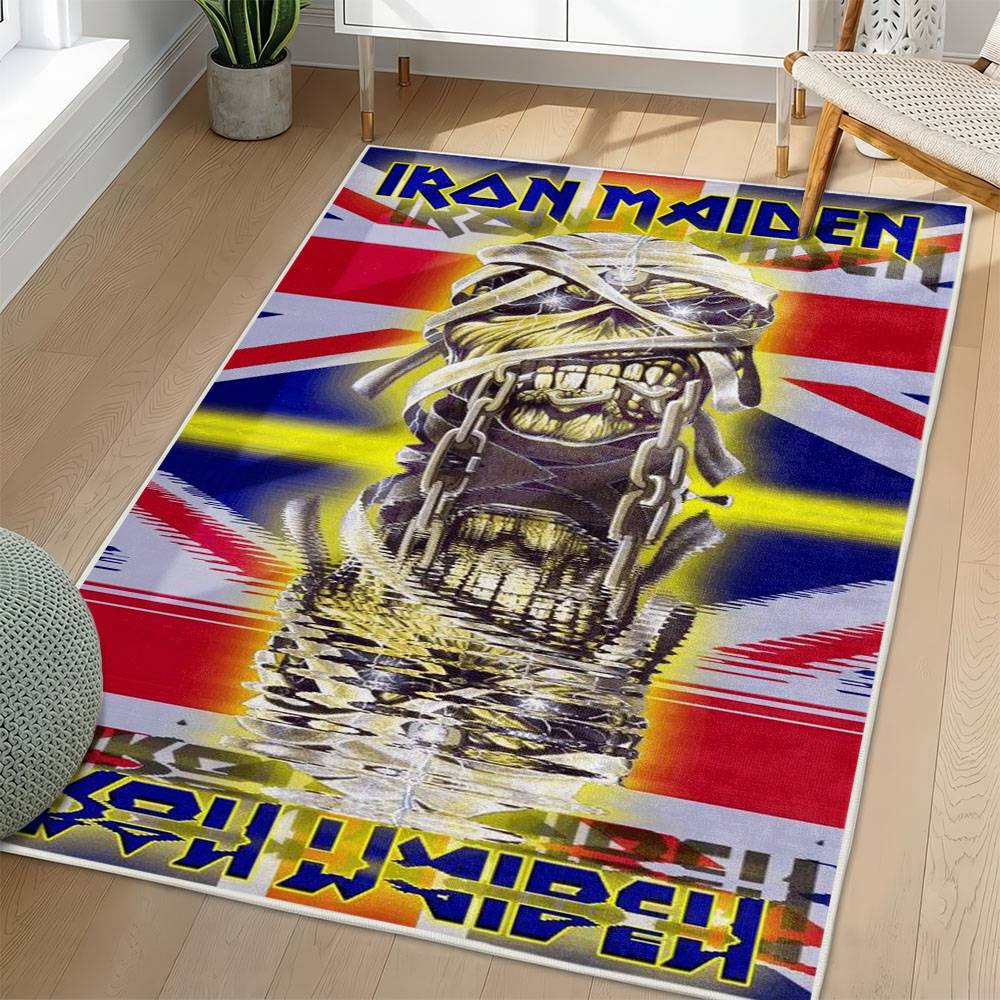 Iron Maiden Area Rug Non-slip Heavy Metal Music Carpet Gift Idea For Fans IM170