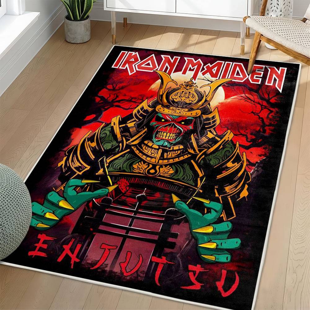 Iron Maiden Area Rug Non-slip Heavy Metal Music Carpet Gift Idea For Fans IM176