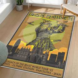 Iron Maiden Area Rug Non-slip Heavy Metal Music Carpet Gift Idea For Fans IM177