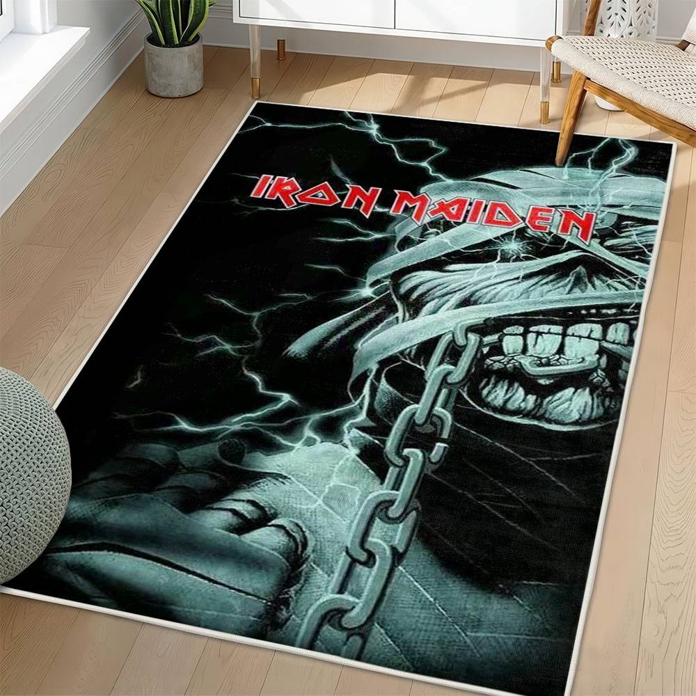 Iron Maiden Area Rug Non-slip Heavy Metal Music Carpet Gift Idea For Fans IM180