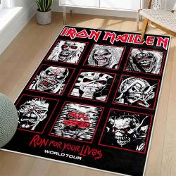 Iron Maiden Area Rug Non-slip Heavy Metal Music Carpet Gift Idea For Fans IM181