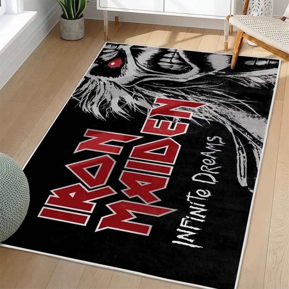 Iron Maiden Area Rug Non-slip Heavy Metal Music Carpet Gift Idea For Fans IM182
