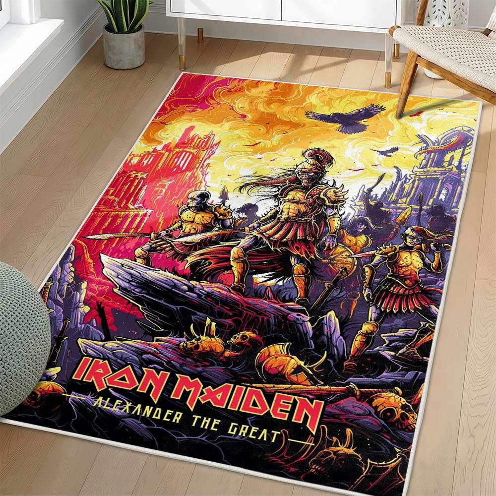 Iron Maiden Area Rug Non-slip Heavy Metal Music Carpet Gift Idea For Fans IM184