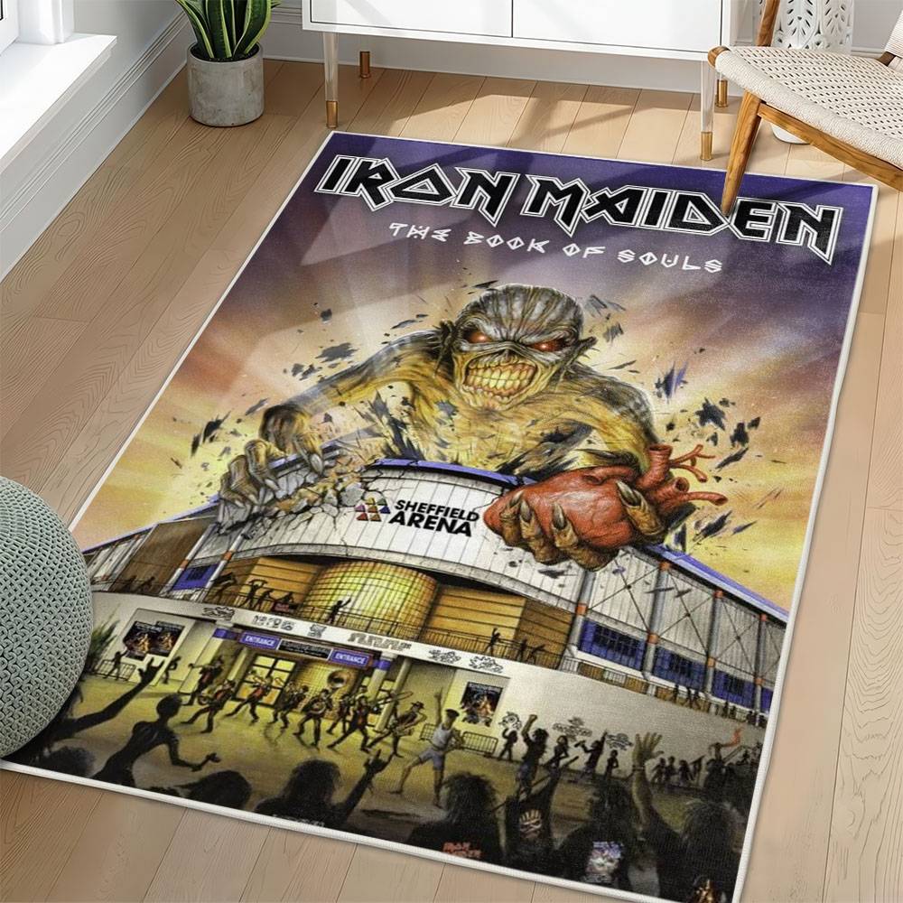 Iron Maiden Area Rug Non-slip Heavy Metal Music Carpet Gift Idea For Fans IM185