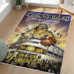 Iron Maiden Area Rug Non-slip Heavy Metal Music Carpet Gift Idea For Fans IM185