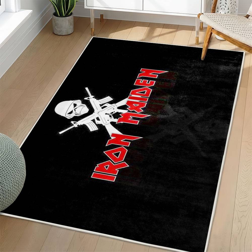 Iron Maiden Area Rug Non-slip Heavy Metal Music Carpet Gift Idea For Fans IM187