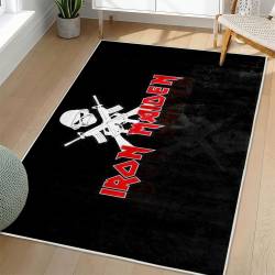 Iron Maiden Area Rug Non-slip Heavy Metal Music Carpet Gift Idea For Fans IM187