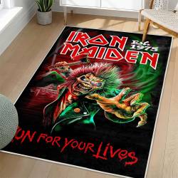 Iron Maiden Area Rug Non-slip Heavy Metal Music Carpet Gift Idea For Fans IM44