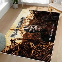 Iron Maiden Area Rug Non-slip Heavy Metal Music Carpet Gift Idea For Fans IM45