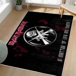 Iron Maiden Area Rug Non-slip Heavy Metal Music Carpet Gift Idea For Fans IM46
